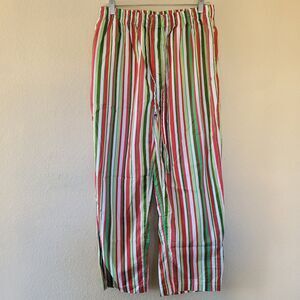 Print Fresh Womens Med Retro Striped Pajama Pant Bottoms Colorful Organic Cotton